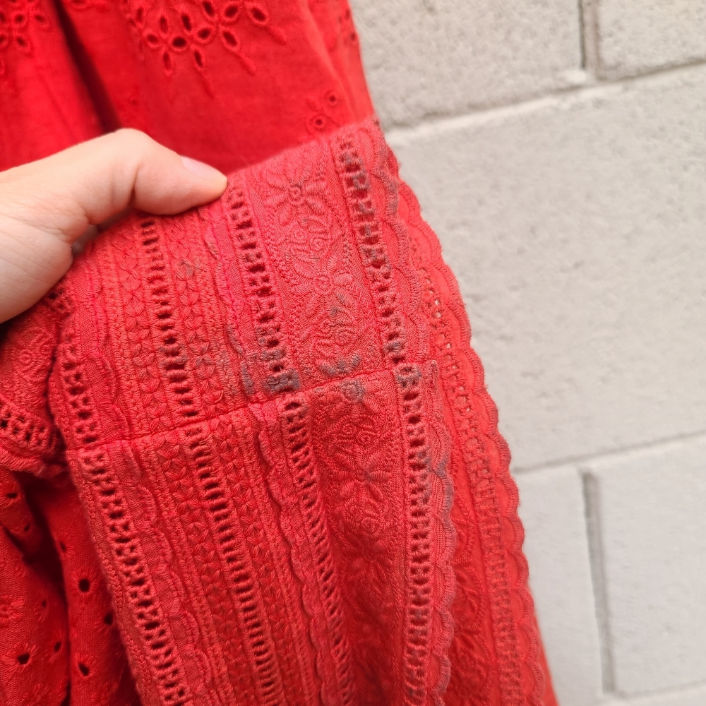Alice + Olivia | Levine Broderie-Anglaise Cotton Linen Blend Maxi Dress NEW - Picture 11 of 16